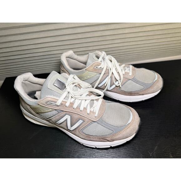 New Balance 990v5 Beige Gray Suede Mesh Sneakers Women’s 12 / Men’s 10.5 main image 6